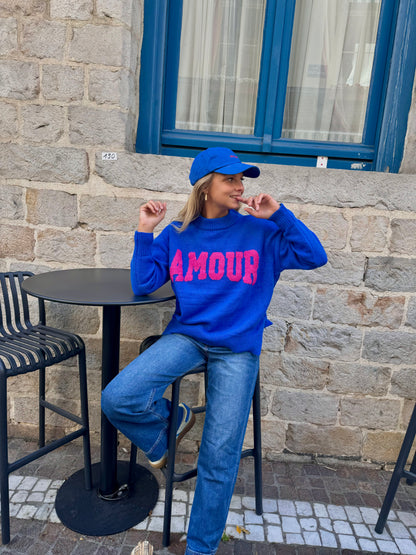 Pull Amour bleu