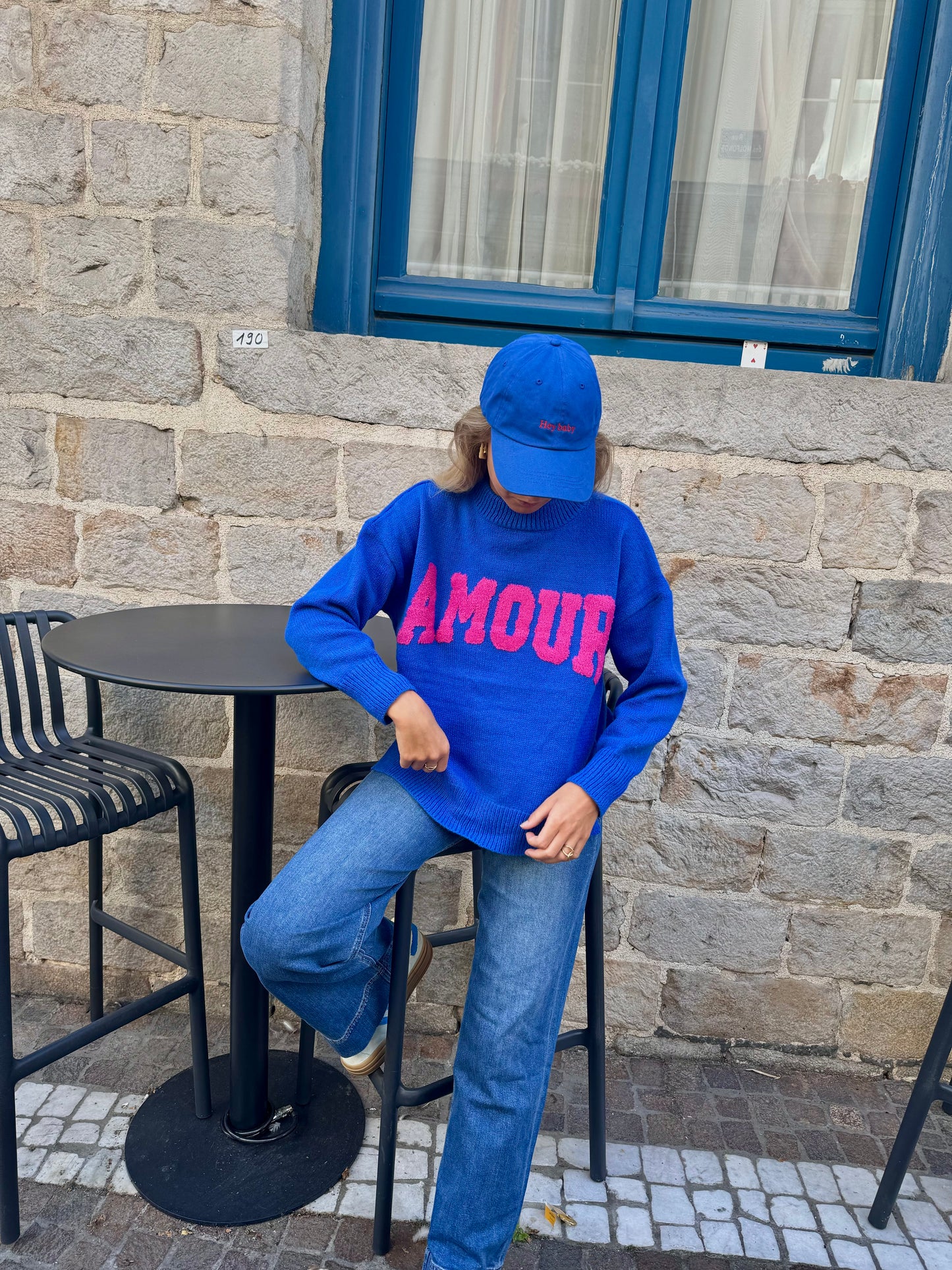 Pull Amour bleu