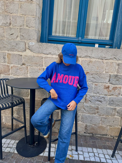 Pull Amour bleu